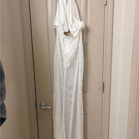 12th Tribe Bellagio White Pearl Maxi Dress - Picture 6 of 6